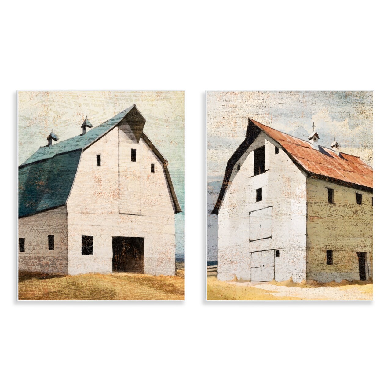 Stupell Industries Rustic Big Barns 2pc Wall Plaque Set, design by Susan Jill